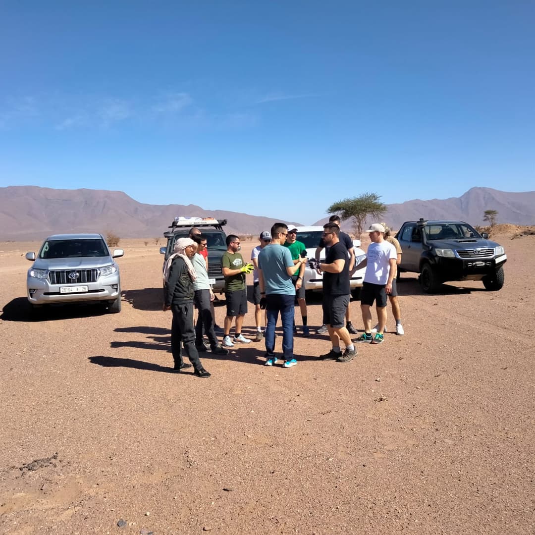 this is a img of desert with a man and women